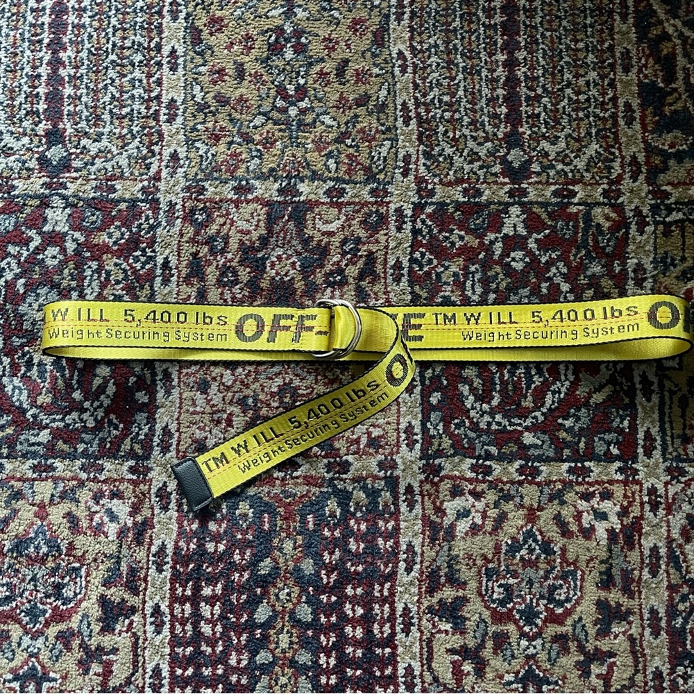 Yellow Industrial Belt Off-White fits most